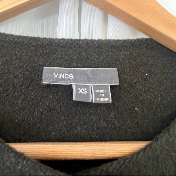 Vince Wool / Leather Green Jacket Sz XS - Picture 13 of 16